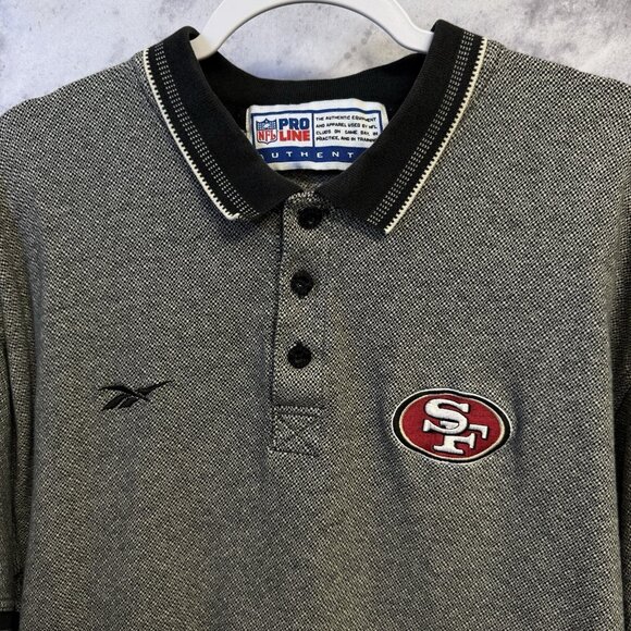 San Francisco 49ers Polo Shirt Reebok Pro Line Mens XL 24.5x28 NFL Football - Picture 3 of 10